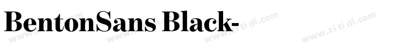 BentonSans Black字体转换